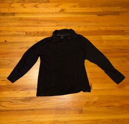 Black Long Sleeve Polo Shirt Measurements are in photos
