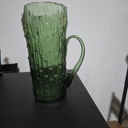 Vintage Green Bamboo Design Pitcher 