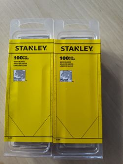 Stanley 100 piece razor blades 2pack for
