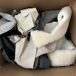 Genuine Leather And Sherpa Scraps