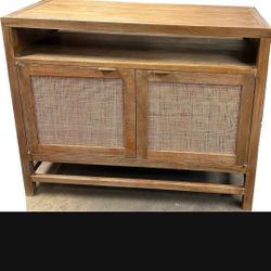 and Rattan Storage Media Console | Best Seller on Crater & Barrel  