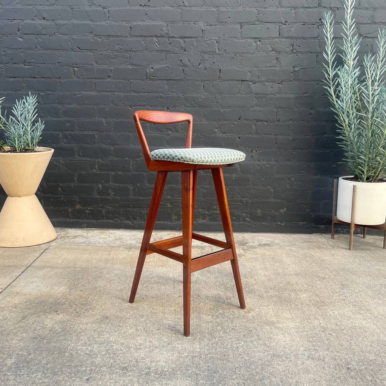 danish-modern-teak-stool-by-henry-rosegren-hansen-c-1950-s-for-sale-in