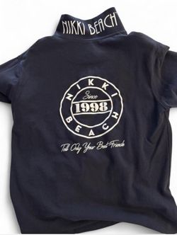 Nikki Beach St Barth Polo, Size M, Very Rare, Navy