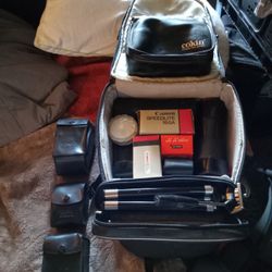 52mm Camera Lens In Back Pack Plus Tripod And Other Lens 