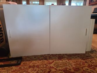 white melamine wall cabinets
