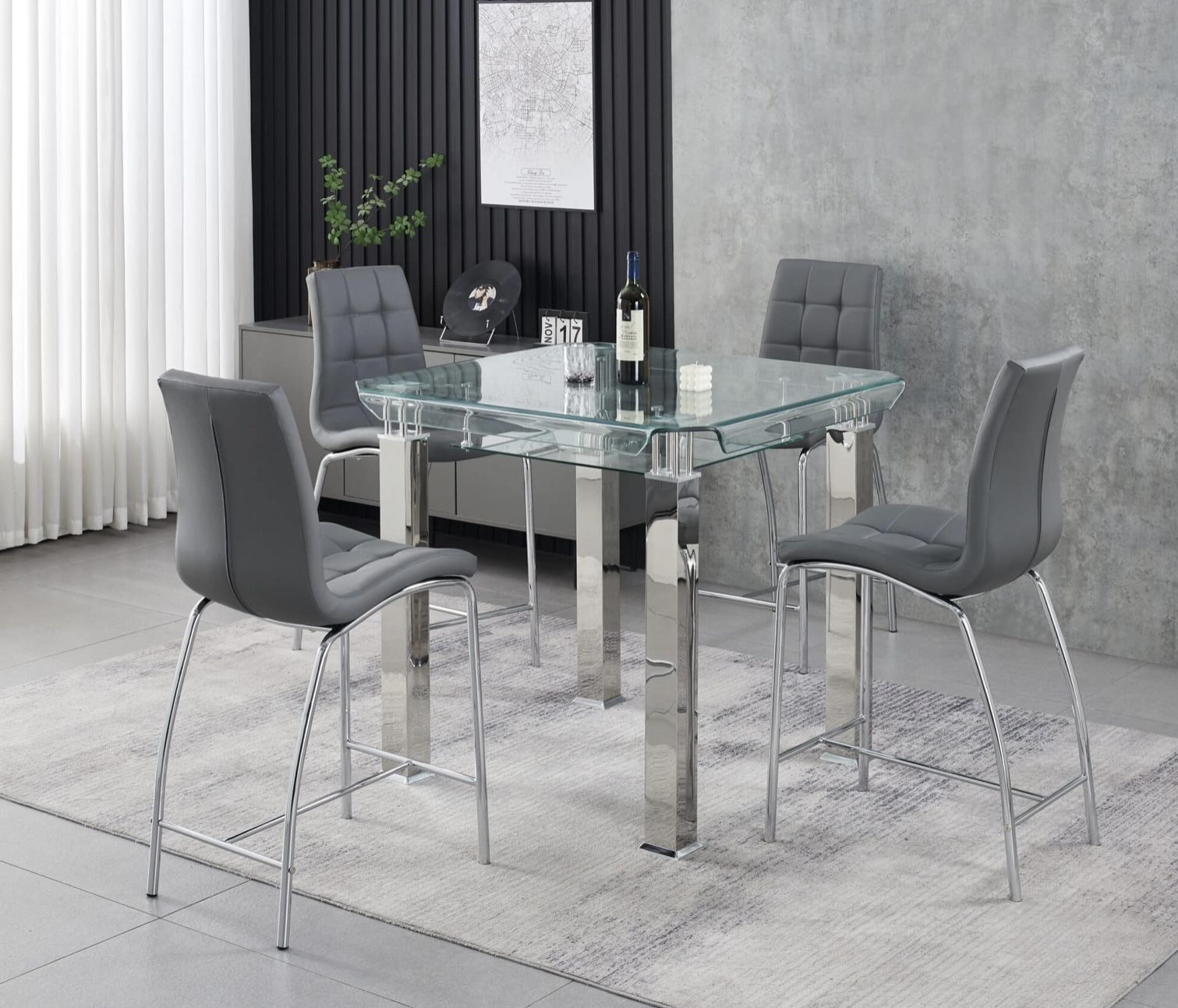 SMALL DINING ROOM SET in Gray 🩶