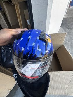 Motorcycle Helmet American Flag Large DOT Certified