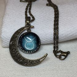 Zodiac Sign Taurus Pendant Necklace (April 20- May 20)  