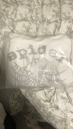 White Small Rhino Stone Spider Hoodie
