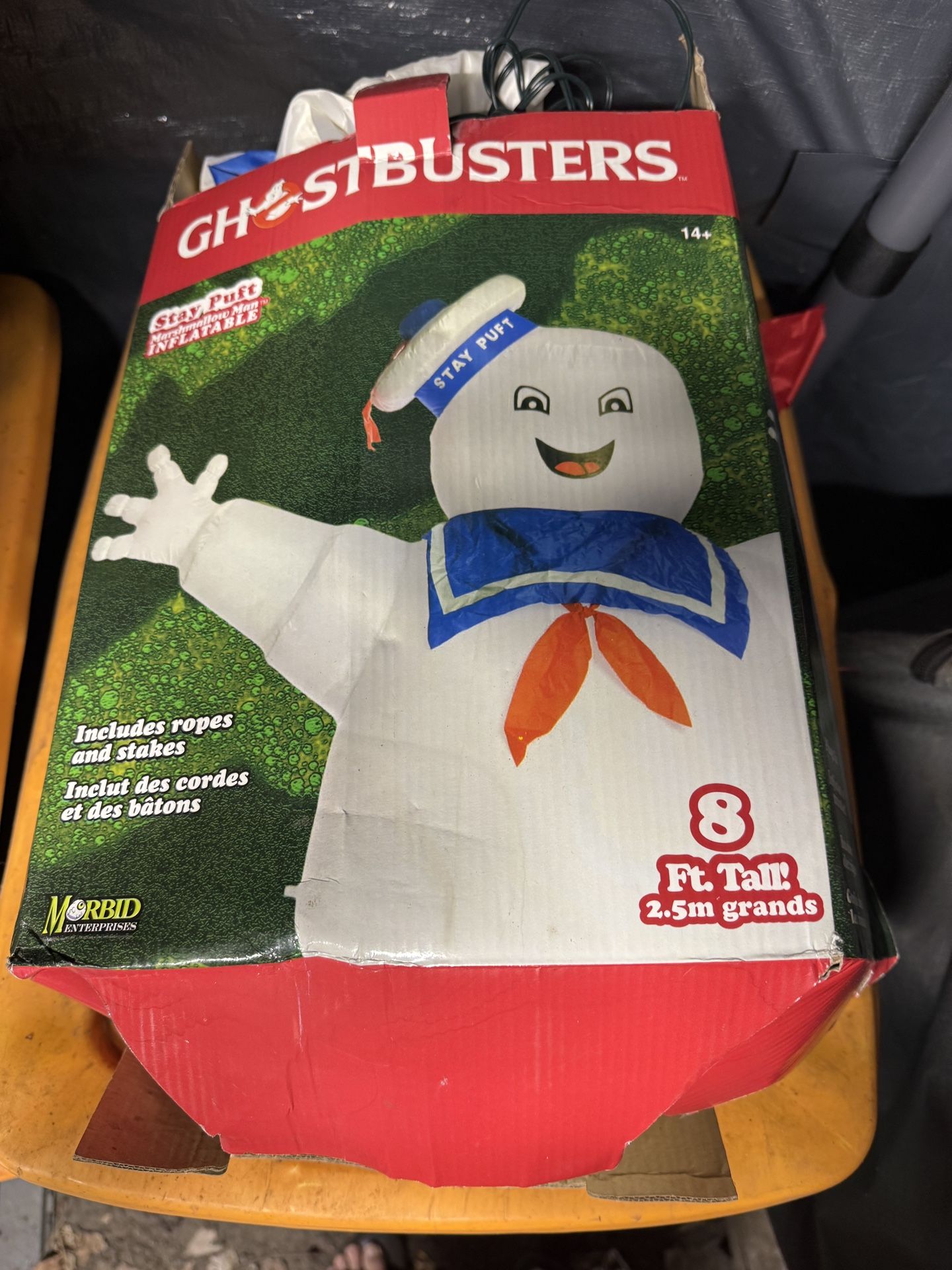 Giant 8’ inflatable Ghostbusters Stay Puft Marshmallow man Halloween prop