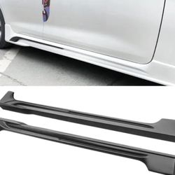 Fits 20-22 Toyota Corolla Sedan 4DR Side Skirts Rocker Panel Matte Black Pair PP