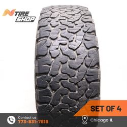 Full set of 4 Used 9.5/32  LT Whitewal  275/65R18  123/120R  BFGoodrich  All-Terrain T/A KO2