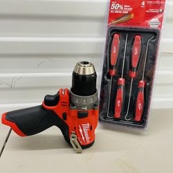 Milwaukee m12 fuel hammer drill with 4pc hook and pick set (tool only)
