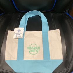 Trader Joe’s, Mini Pastel Canvas Tote Bag 