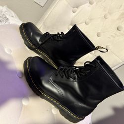 Dr. Martens Black AirWair with Yellow Stitching