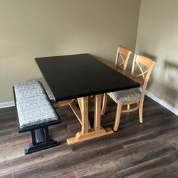 Hand crafted solid ash dining table