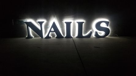 16" H Black Back Lit LED channel Letters