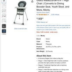 Grace Made2Grow 6 in 1 High chair 