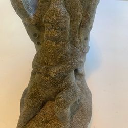 Cement Elf sleeping on a shoe vintage