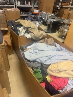 3 Large boxes Mixed New & Used Clothing