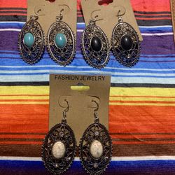 Western Style Oval Earings 