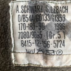 Green Military Coat Jacket 