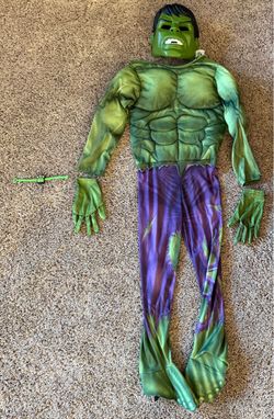 Kids Hulk Halloween Costume with Mask and Gloves