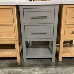 20" Solid Wood Bathroom Vanity Cabinet with Ceramic Sink