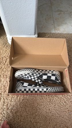 Size 10 Vans Checkered Slip on