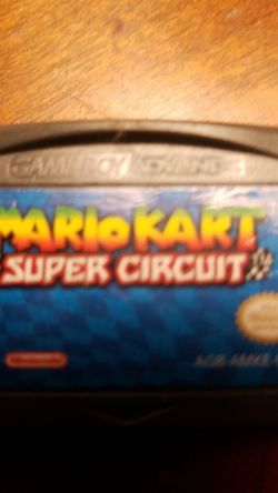Mario kart super circuit for game boy advance