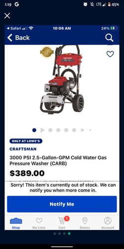 Craftsman Pressure Washer Very Nice And Powerful 3,000 PSI