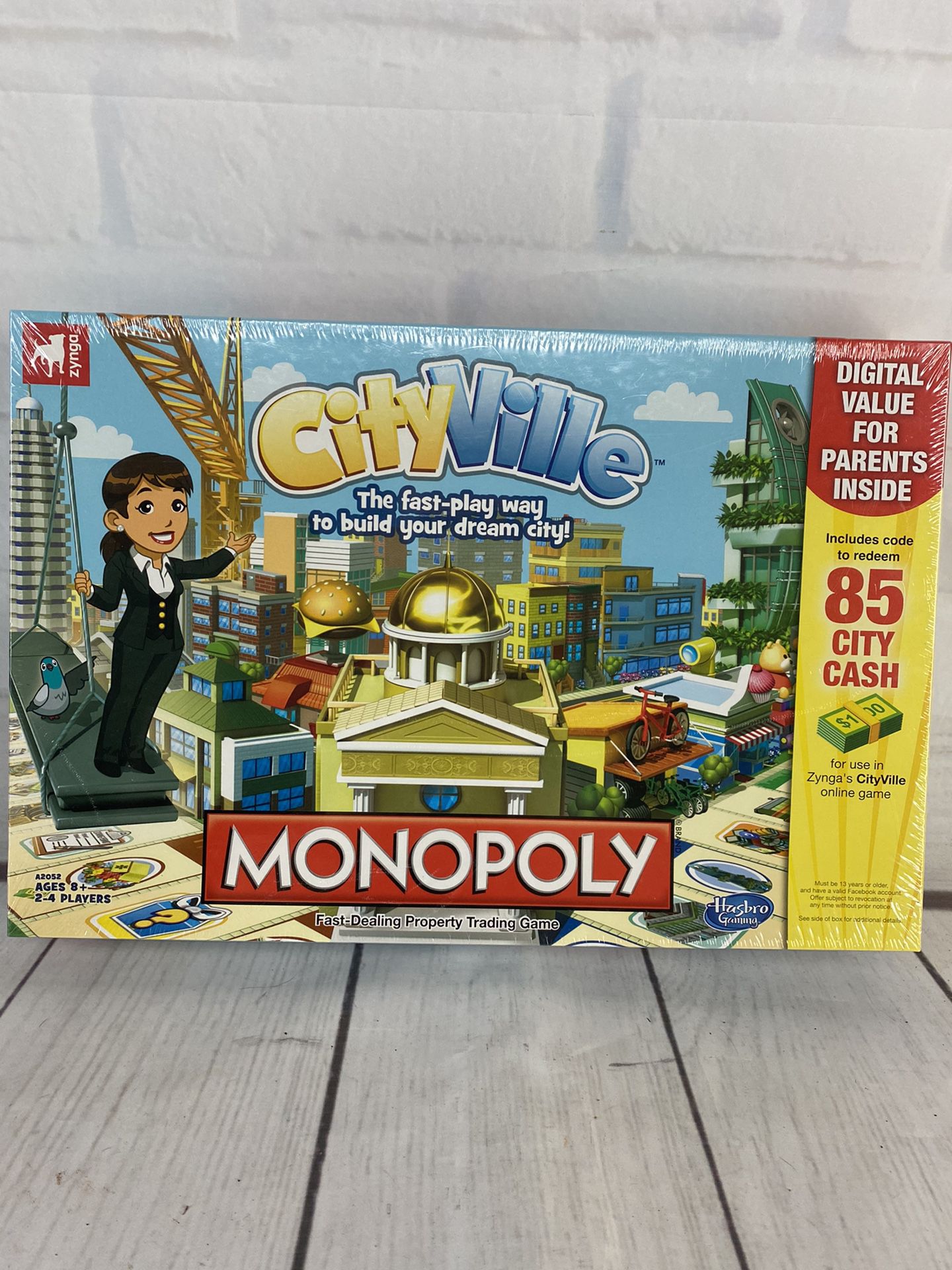 Monopoly CityVille Board Game USAopoly Hasbro Gaming Cityville NEW Sale