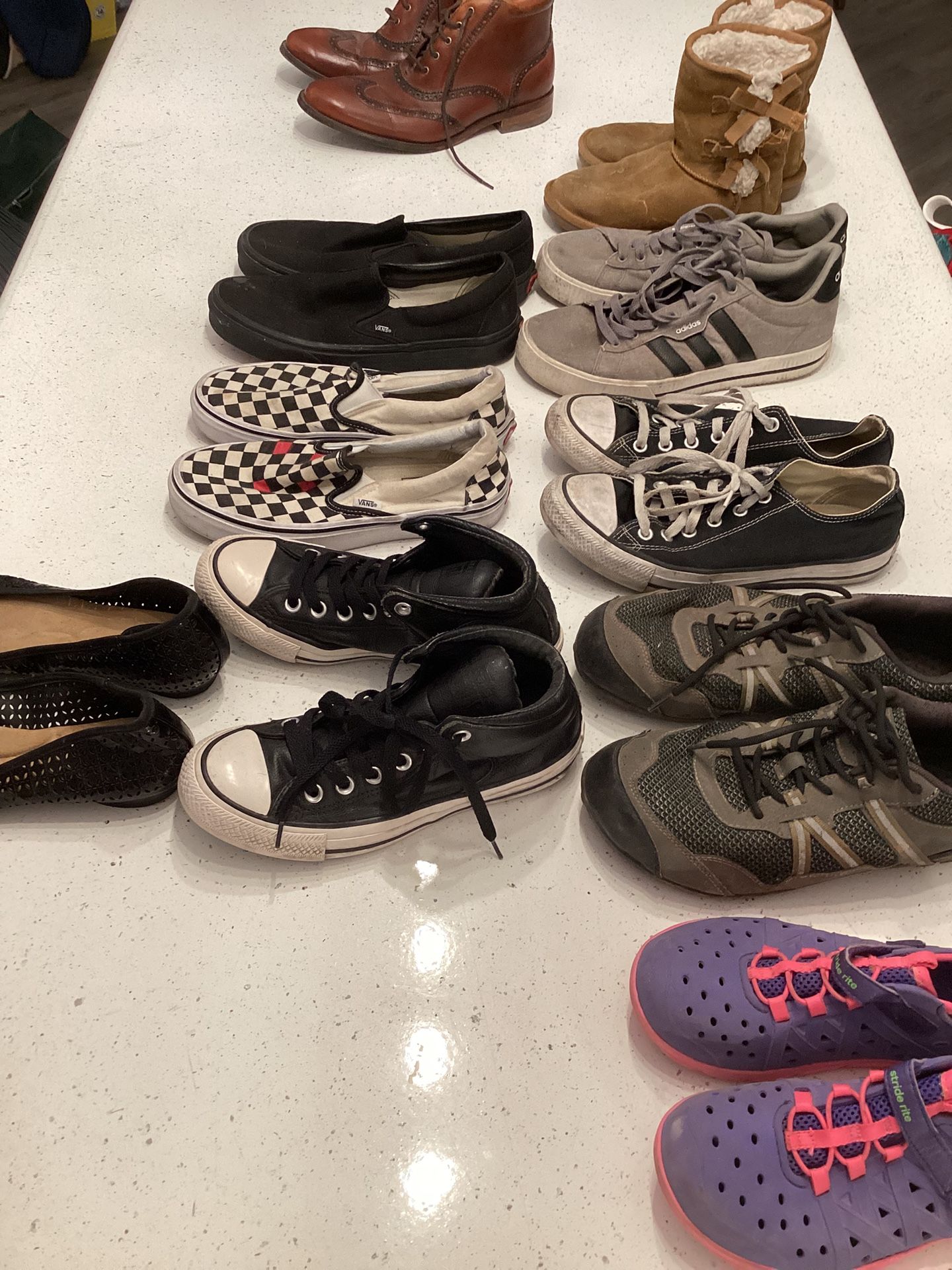 Women’s Men’s Girls Kids Shoes Vans Converse Cole Haan Stride Rite Xero Adidas