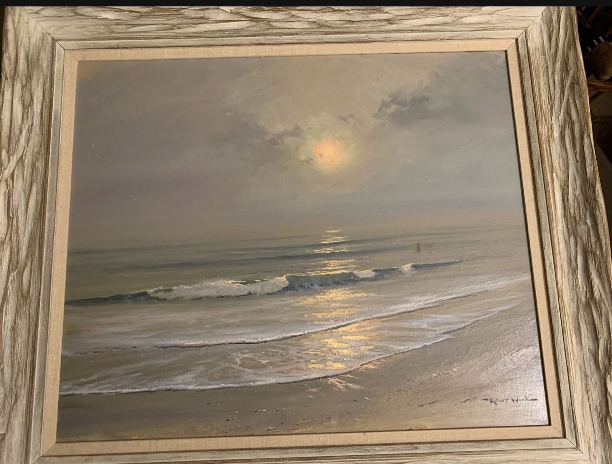 What is the value of a Robert Woods painting titled October