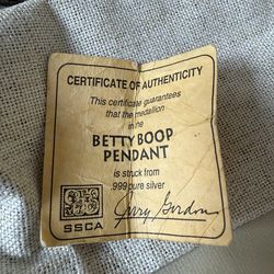 Betty Boop Silver medallion