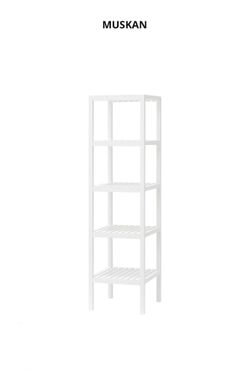 IKEA MUSKAN Shelf Unit – White (5-Tier)
