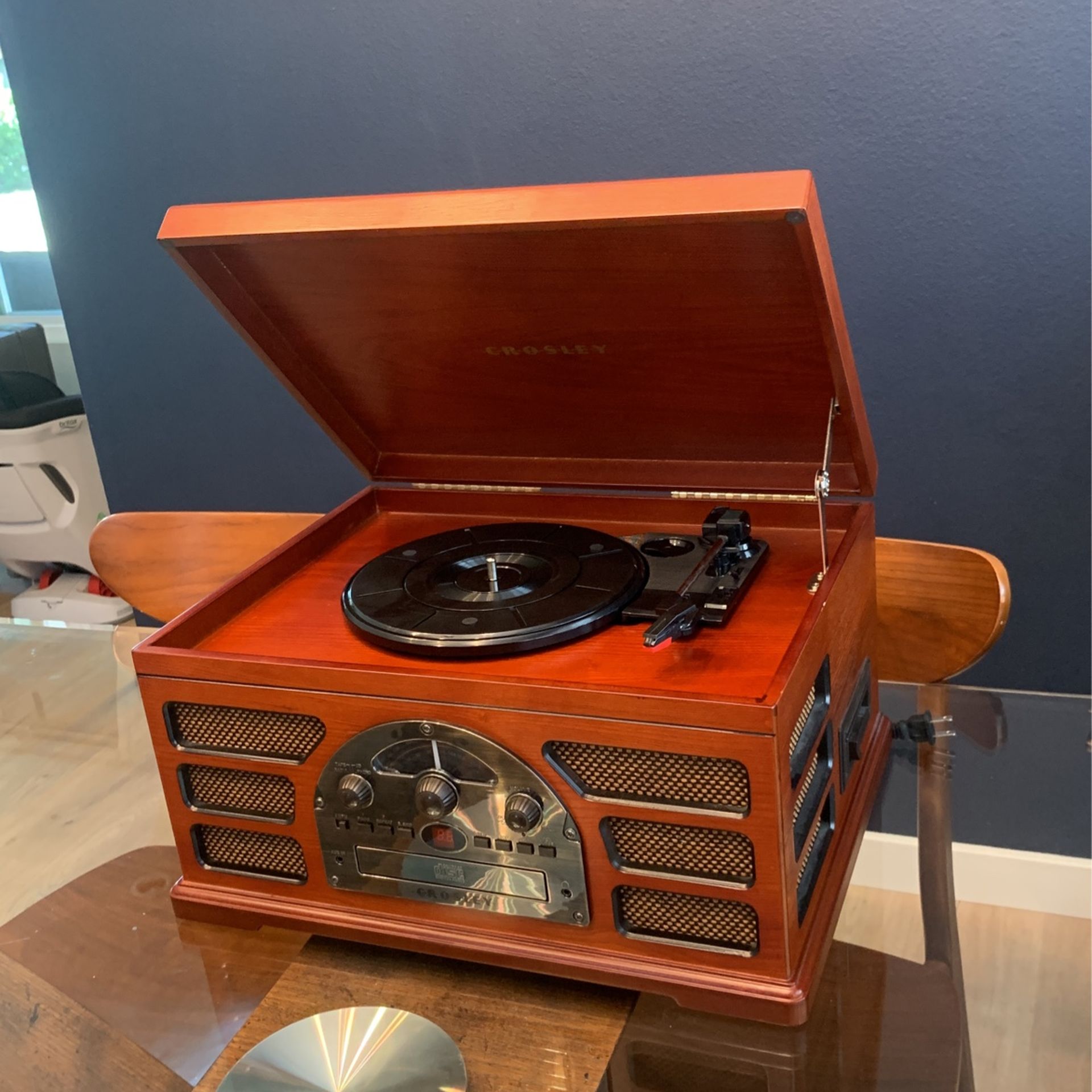 Crosley Record Player (CD, Radio, Cassette Included)