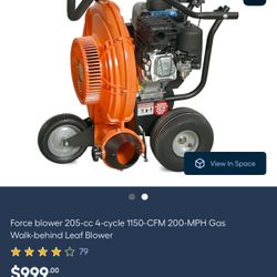Force Blower 1150 CFM 200 MPH Gas Leaf Blower NEW