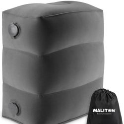 Inflatable Travel Foot Rest Pillow, Airplane Bed for Kids,