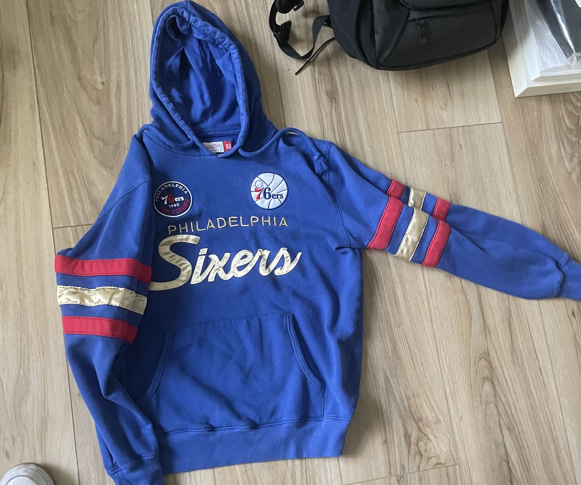 Mitchell And Ness  Blue 6ixers Jacket 