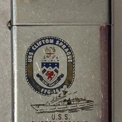 Vintage Zippo USS Clifton Sprague FFG-16 Guided Missile Frigate
