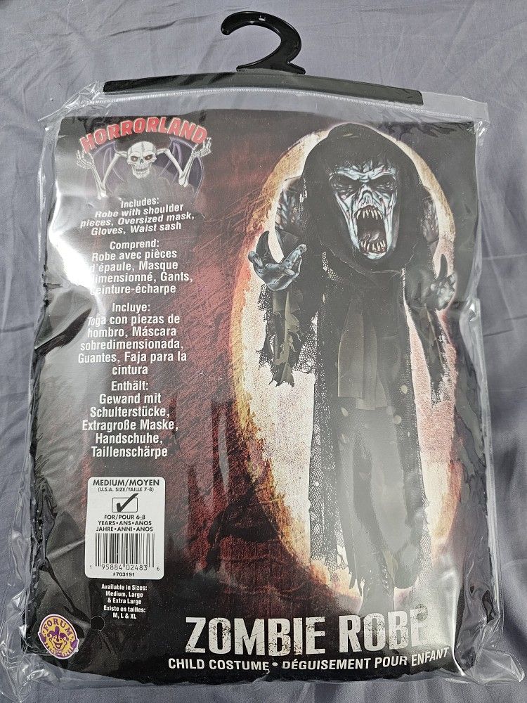 Zombie Robe Halloween Costume Kids Size Medium Brand New 