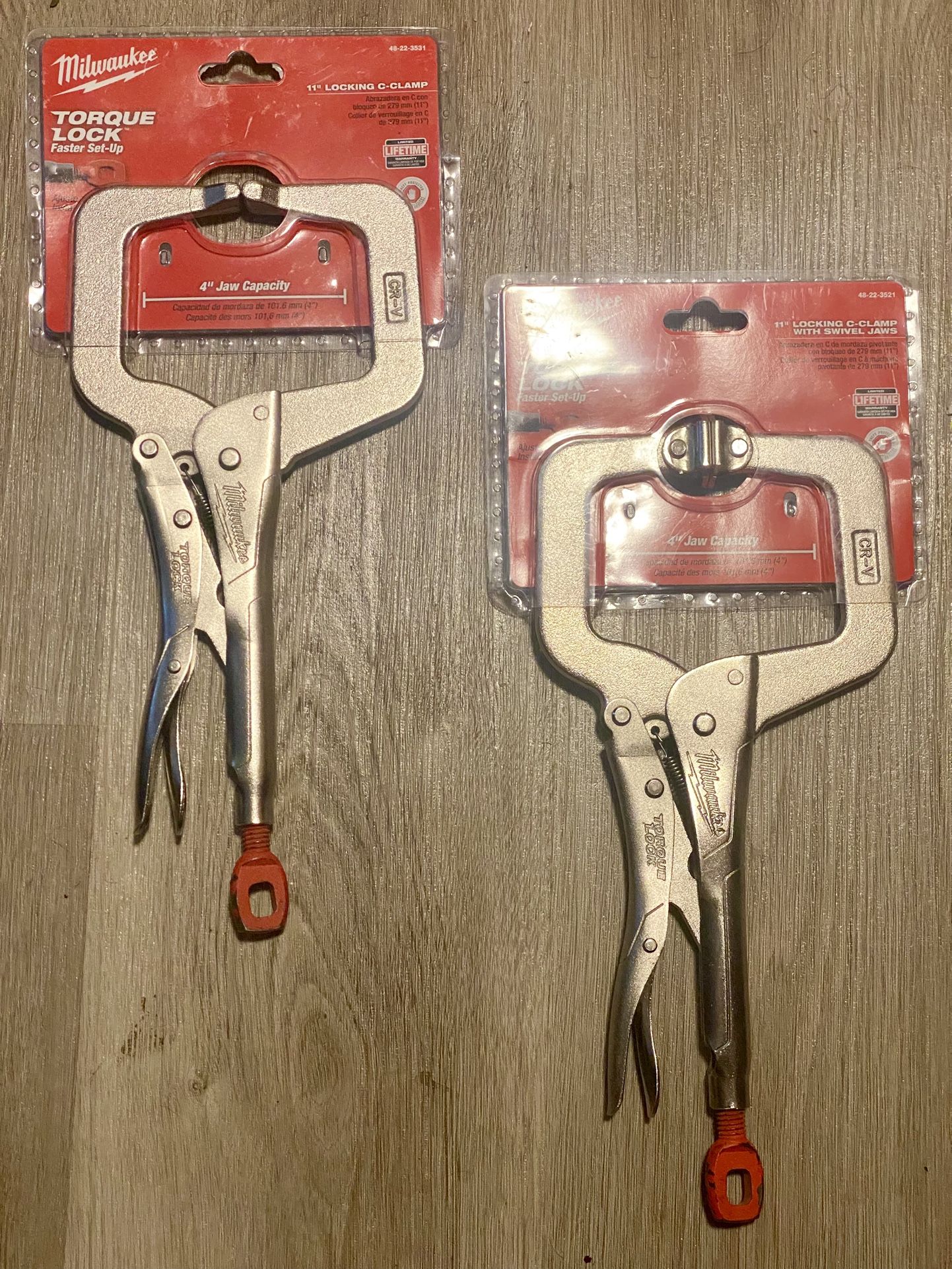 Lot of 2 Milwaukee 11” Locking C Clamps