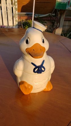 Sailor cookie jar duck
