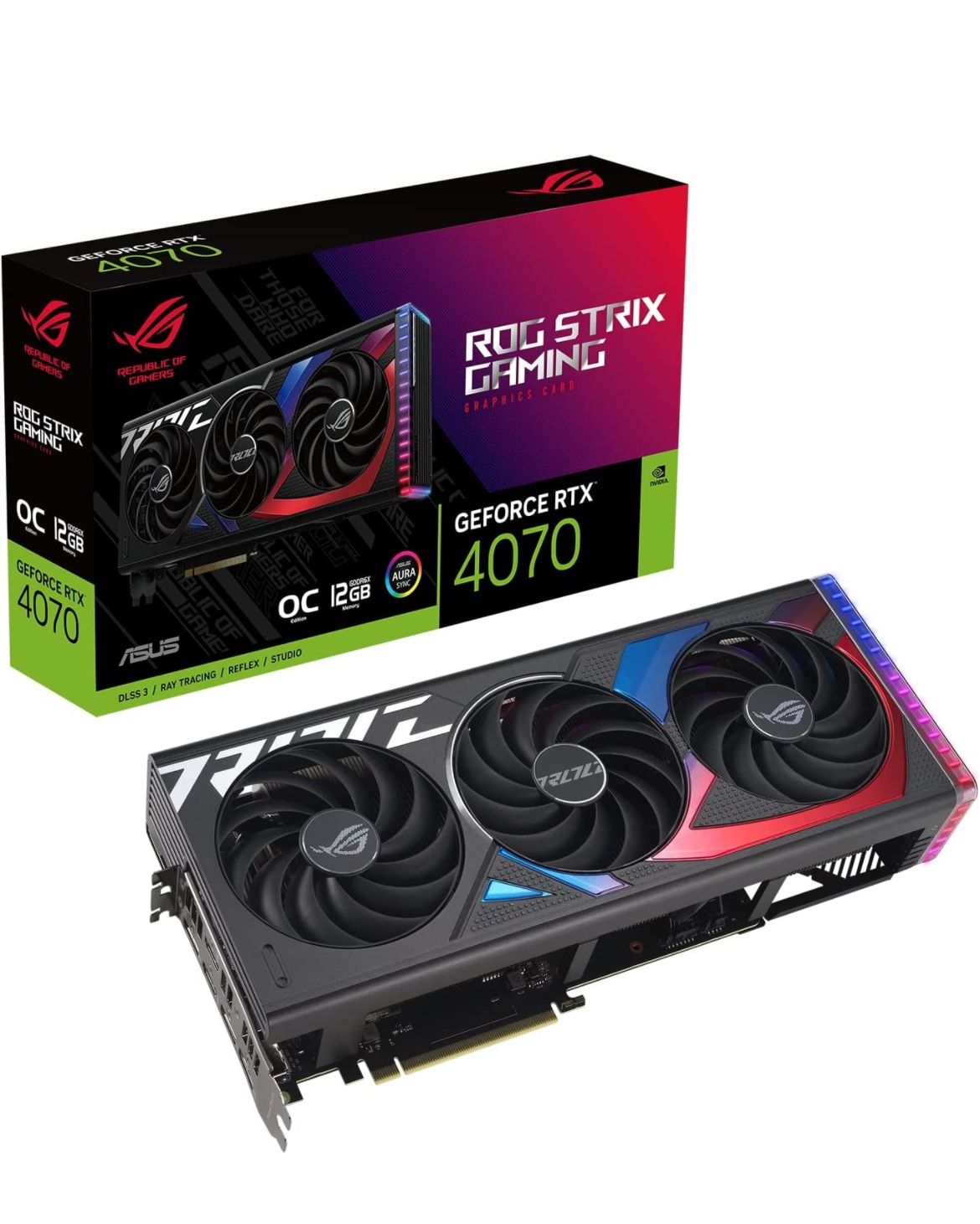 ASUS ROG Strix GeForce RTX™ 4070 OC Edition Gaming Graphics Card 