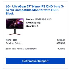 2K Gaming monitor 
