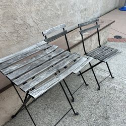Outdoor Table and (2) Chairs 