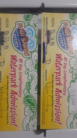 2 Maui sands water park tickets