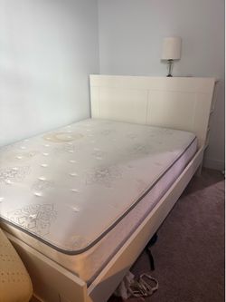 FREE Queen IKEA Brimnes Bed Frame with Storage Headboard and Mattress