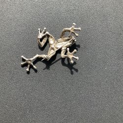 Silver 2inch Frog Pin $35